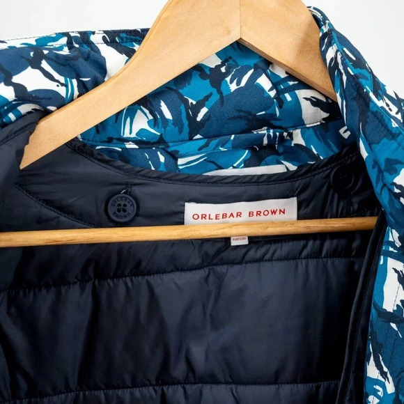 Orlebar Brown Sutherland Camo water wind resistant Field Jacket Lake Blue | Med - Picture 14 of 15